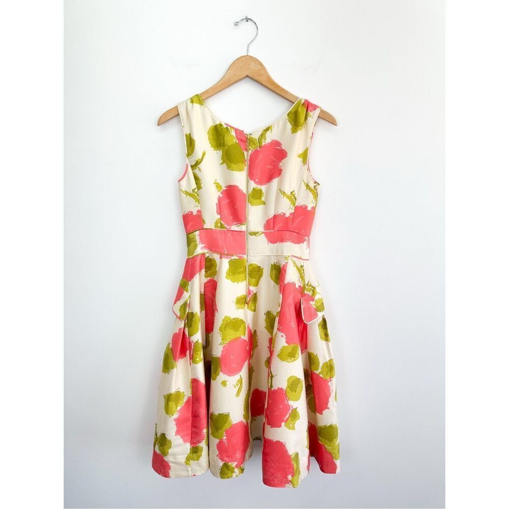 Kate Spade New York Women’s Pink Green Floral Wynn Sleeveless Midi Dress ASO Zoo - Picture 3 of 15